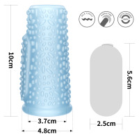 Насадка на член LoveToy Vibrating Drip Knights Ring Blue Насадка на член LoveToy Vibrating Drip Knights Ring Blue