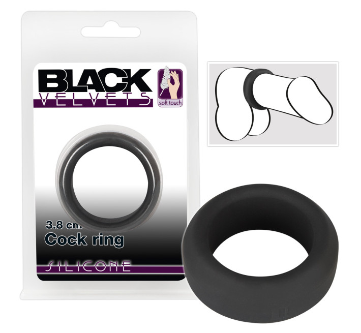 Эрекционное кольцо Black Velvets Cock Ring, 3.8 см
