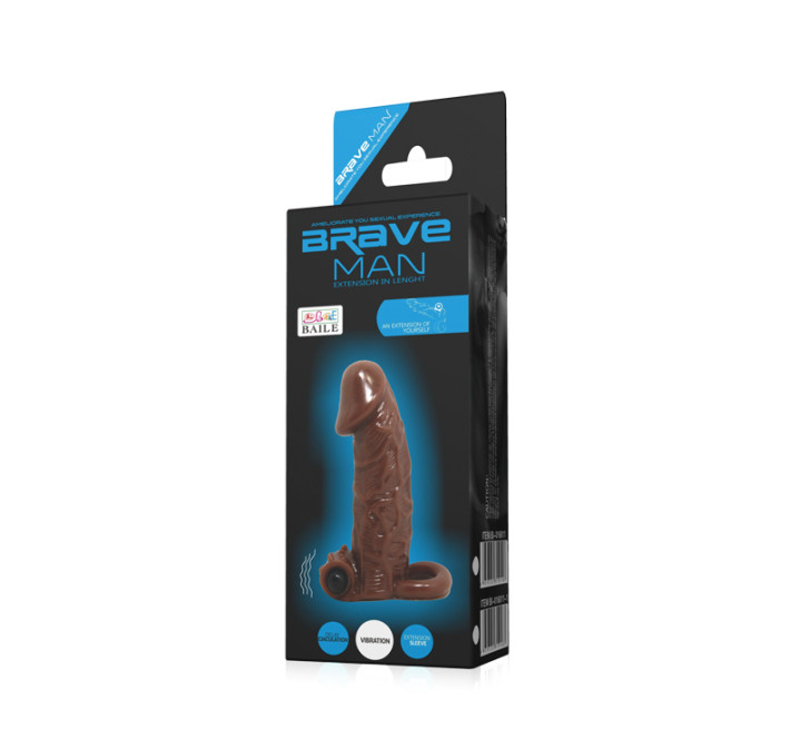 Насадка на член LyBaile Brave men Vibro Penis Sleeve Тілесна BI0510