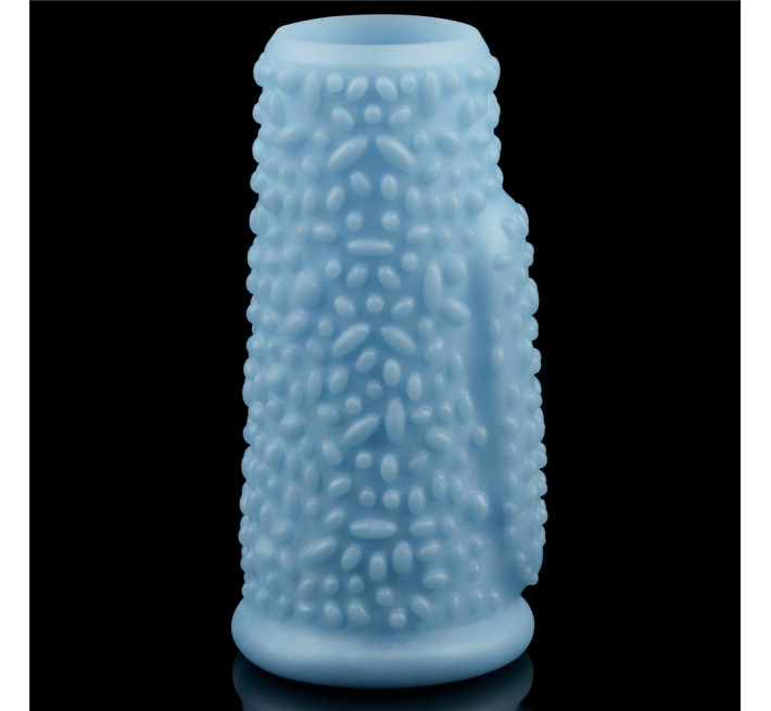 Насадка на член LoveToy Vibrating Drip Knights Ring Blue