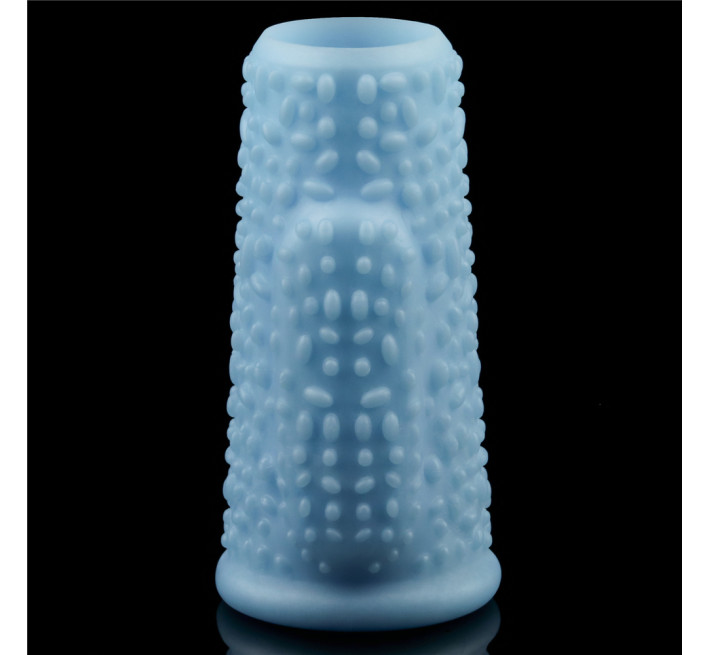 Насадка на член LoveToy Vibrating Drip Knights Ring Blue