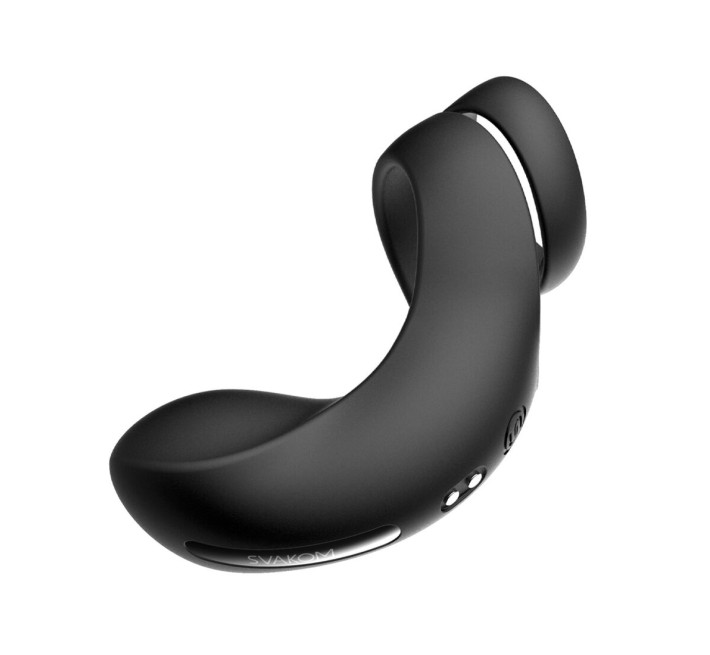 Двойное эрекционное кольцо Svakom Benedict Black со стимуляцией промежности
