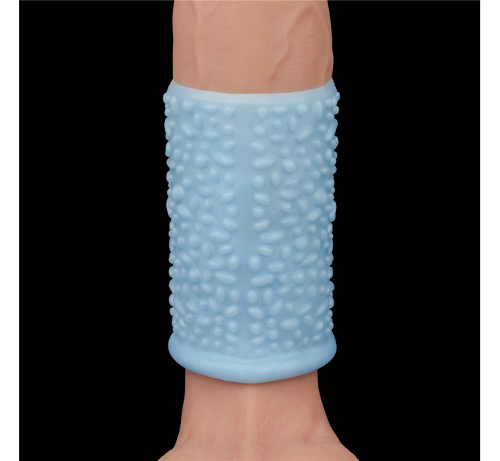 Насадка на член LoveToy Vibrating Drip Knights Ring Blue