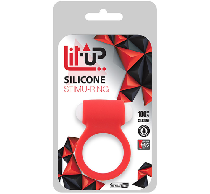 Ерекційне кільце Dreamtoys LIT-UP SILICONE STIMU RING 3 Червоне