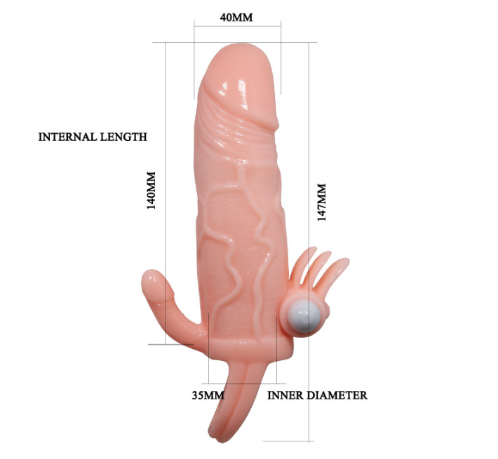 Насадка на член LyBaile Brave Men Vibrating Sleeve Тілесна