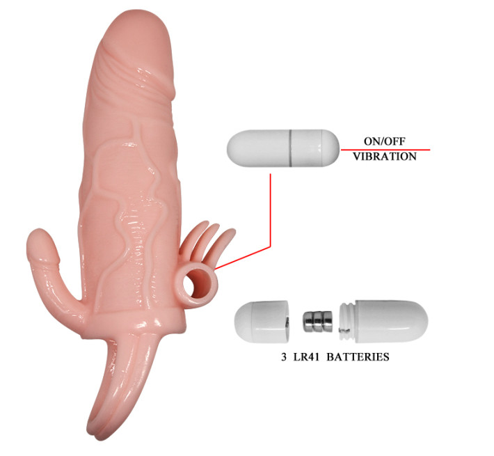 Насадка на член LyBaile Brave Men Vibrating Sleeve Тілесна