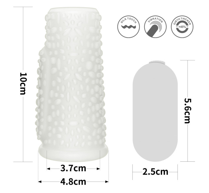 Насадка на член LoveToy Vibrating Drip Knights Ring White