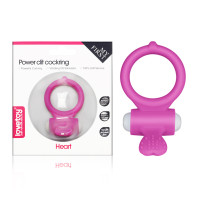 Эрекционное кольцо LoveToy Power Clit Cockring Розовое