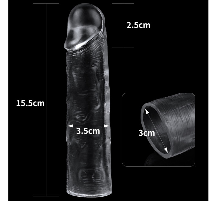 Насадка LoveToy Flawless Clear Penis Sleeve Add 1 Clear 651
