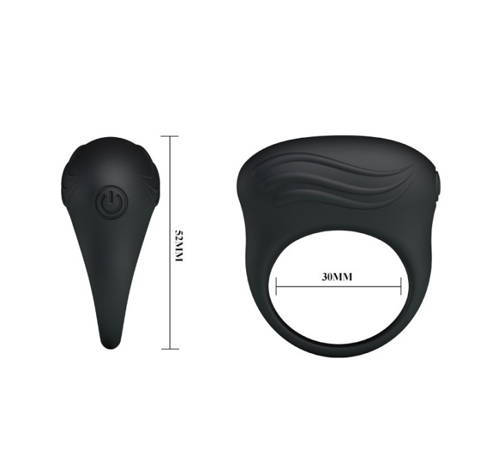 Эрекционное кольцо Pretty Love Bertram Черное