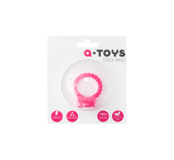 Эрекционное кольцо Toyfa A-Toys Vibroring Розовое