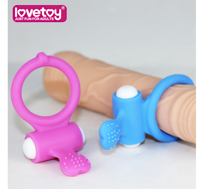 Эрекционное кольцо LoveToy Power Clit Cockring Розовое