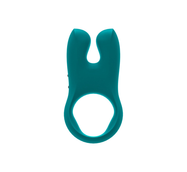 Эрекционное виброкольцо с двойной стимуляцией клитора Fun Factory NŌS deep sea blue, 2 мотора