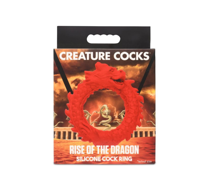 Ерекційне кільце Creature Cocks Rise of the Dragon Silicone Penis Ring - Red