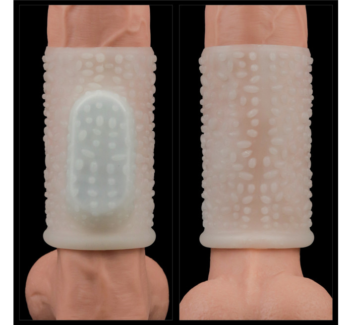 Насадка на член LoveToy Vibrating Drip Knights Ring White