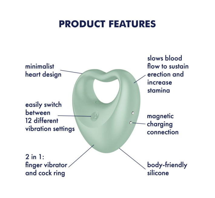 Вибратор на палец и эрекционное кольцо 2в1 Satisfyer Perfect Pair 3