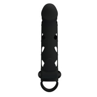 Насадка на член Pretty Love 6 Inch Vibrating Penis Sleeve Чорна Насадка на член Pretty Love 6 Inch Vibrating Penis Sleeve Чорна