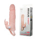 Насадка на член LyBaile Brave men Vibro Penis Sleeve Flesh with Bunny BI0499
