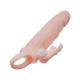 Насадка на член LyBaile Brave men Vibro Penis Sleeve Flesh with Bunny BI0499