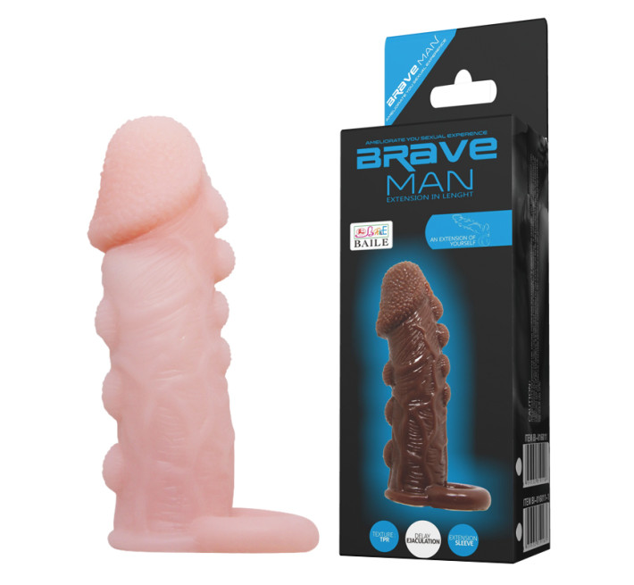 Насадка на член LyBaile Brave men Penis Sleeve Тілесна BI0512