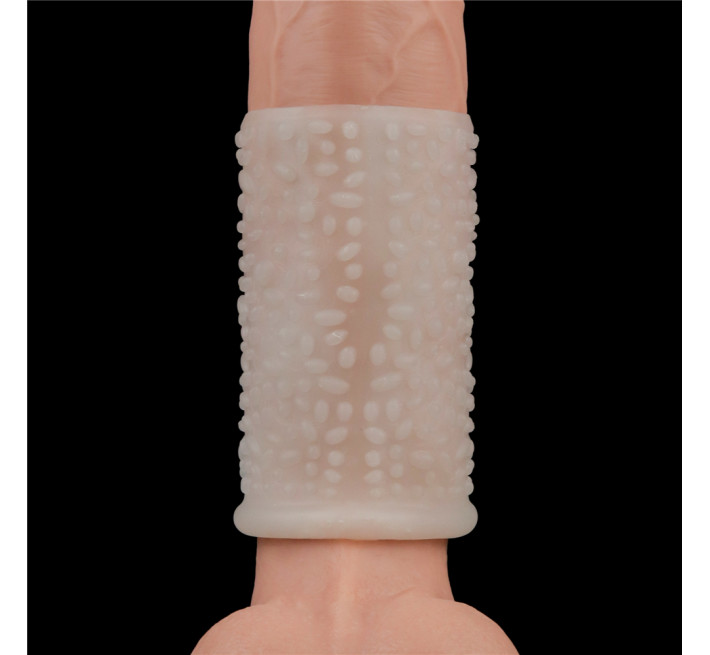 Насадка на член LoveToy Vibrating Drip Knights Ring White