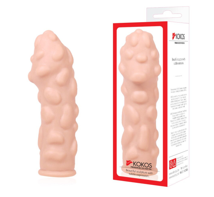 Насадка на член Kokos Extreme Sleeve ES.11 розмір M, потовщувальна, стимулюючий рельєф