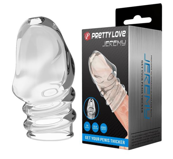 Насадка на член Pretty Love Jeremy Penis Thicker Tranparent