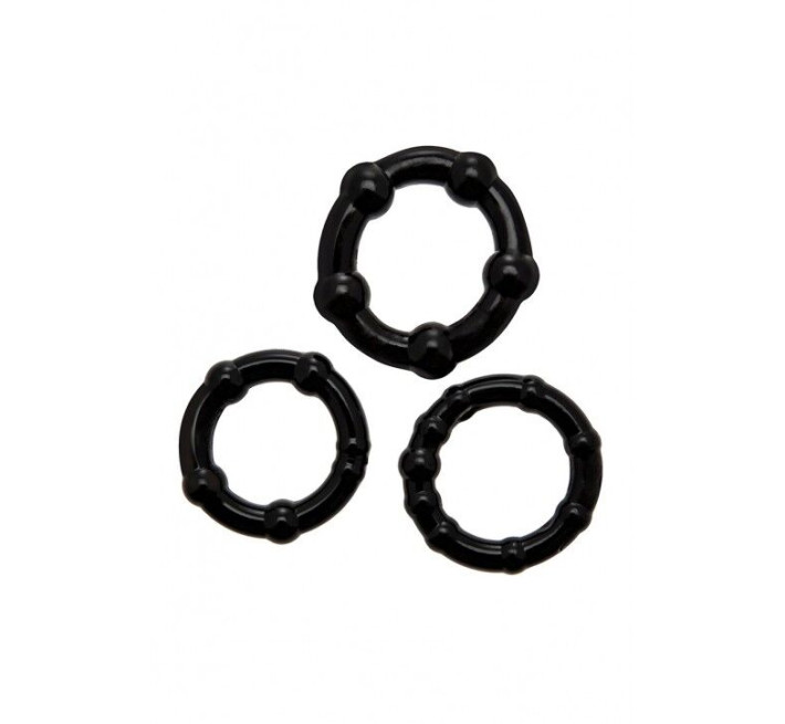 Набор эрекционных колец Wooomy Babooom cockring set, 3 размера, отлично тянутся