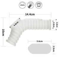 Насадка на член LoveToy Vibrating Wave Knights Ring With Scrotum Sleeve White