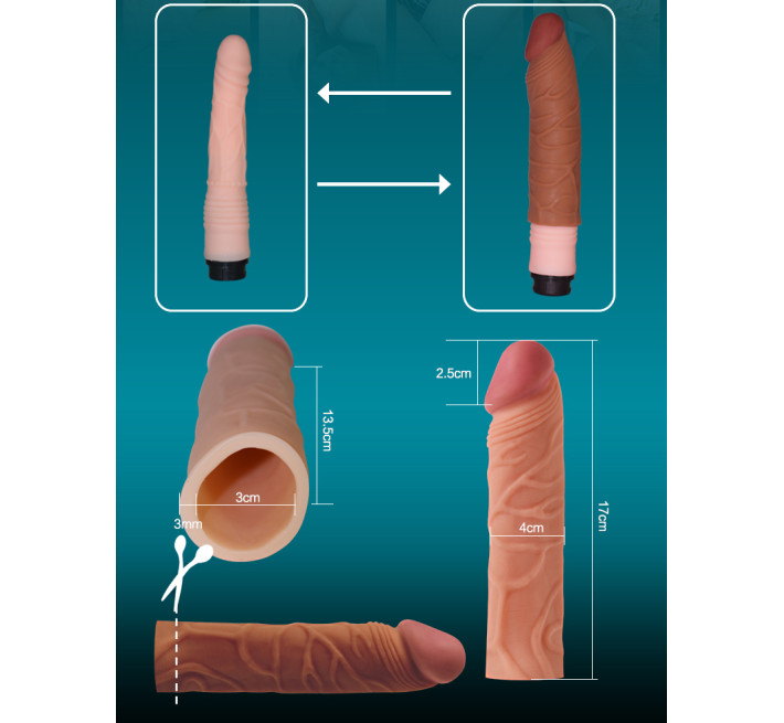Удлиняющая насадка на пенис LoveToy Pleasure Extender 1 extension Sleeve Flesh Телесная