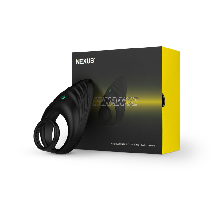 Ерекційне віброкільце Nexus Enhance Vibrating Cock and Ball Ring, подвійне