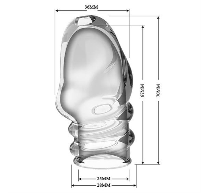 Насадка на член Pretty Love Jeremy Penis Thicker Tranparent
