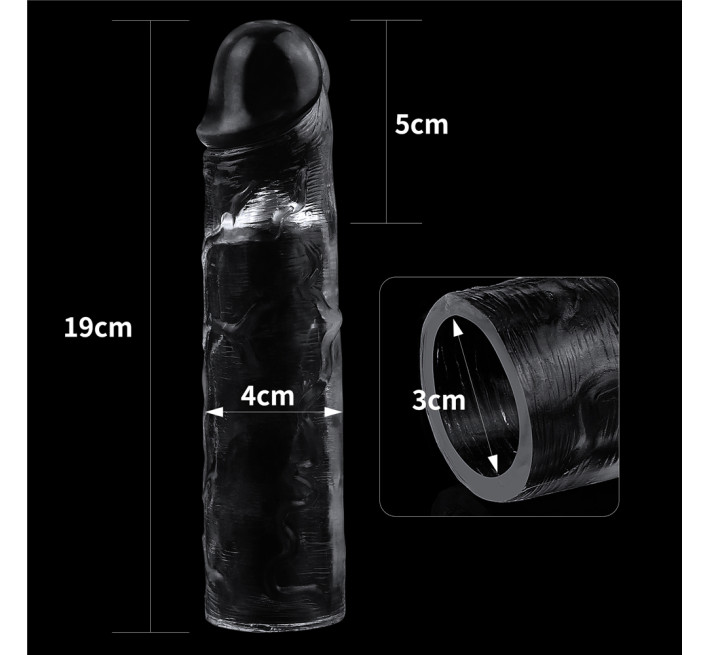 Насадка LoveToy Flawless Clear Penis Sleeve Add 2 Clear 652