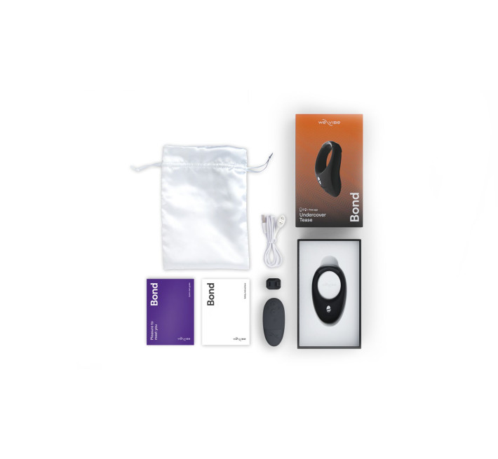 Ерекційне смарт-віброкільце під одяг We-Vibe Bond з регулюванням розміру, стимуляція промежини