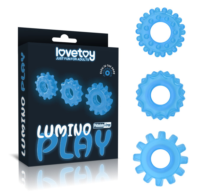 Набір ерекційних кілець LoveToy Lumino Play Penis Ring 824