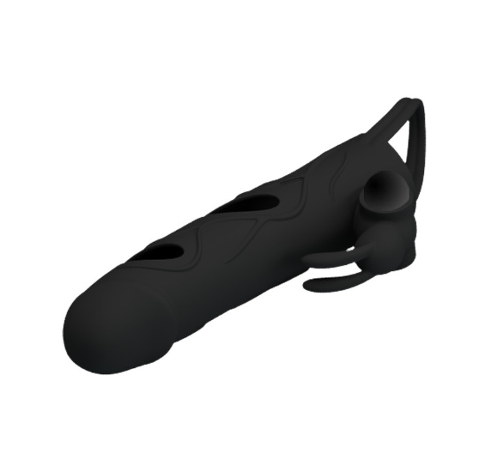 Насадка на член Pretty Love 55 Inch Vibrating Penis Sleeve Черная