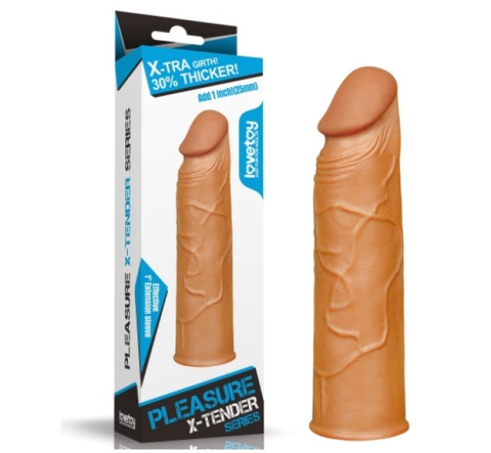 Насадка на член LoveToy Pleasure X-Tender Penis Sleeve Add 1 Brown 154