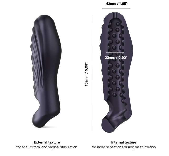 Насадка на член Manwan RYZER - Black Plum