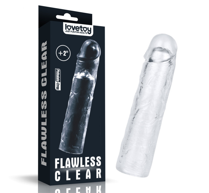 Насадка LoveToy Flawless Clear Penis Sleeve Add 2 Clear 652