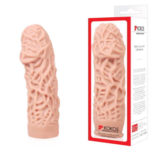 Насадка на член Kokos Extreme Sleeve ES.12 размер M, утолщающая, стимулирующий рельеф