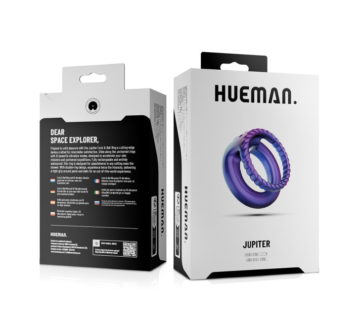 Ерекційне віброкільце Hueman - Jupiter Vibrating Cock and Ball Ring