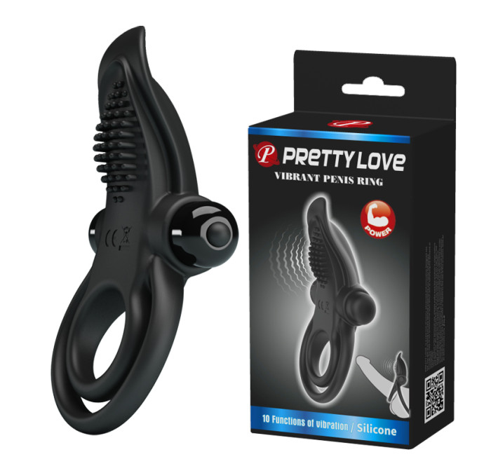 Ерекційне кільце Pretty Love Vibrant Penis Ring Black