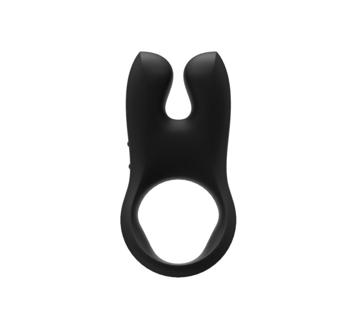 Эрекционное виброкольцо с двойной стимуляцией клитора Fun Factory NŌS black, 2 мотора