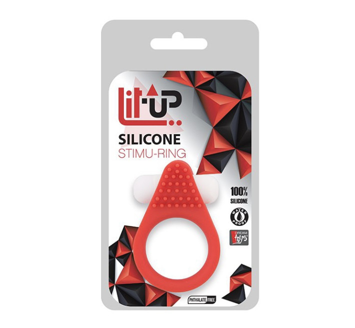 Эрекционное виброкольцо Dreamtoys Lit-Up Silicone Stimu Ring 1 Красное