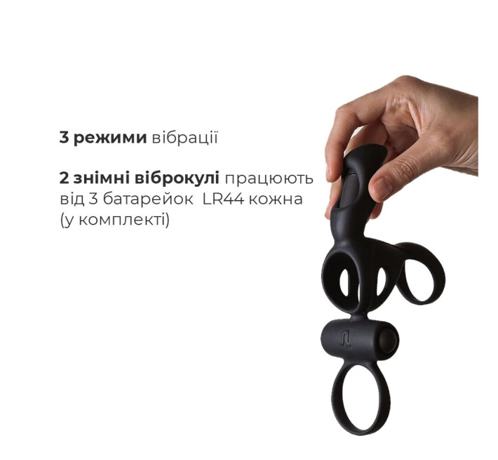 Эрекционное кольцо с вибрацией Adrien Lastic Spartacus R