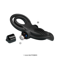 Эрекционное кольцо Pretty Love Vibrant Penis Ring Black