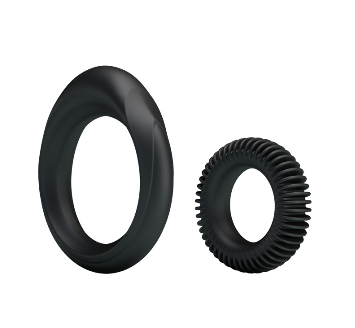 Ерекційні кільця LyBaile Ring Manhood 2x Rings Чорні