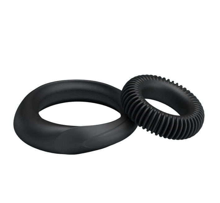 Ерекційні кільця LyBaile Ring Manhood 2x Rings Чорні