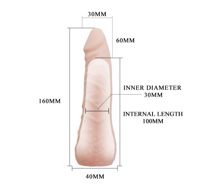 Насадка на член LyBaile Penis Sleeve Flesh 6" 0414