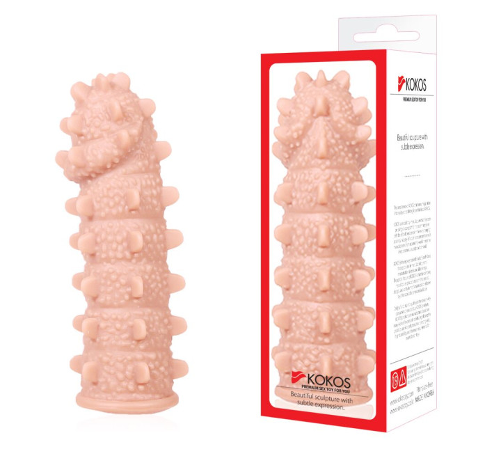 Насадка на член Kokos Extreme Sleeve ES.04 размер M, утолщающая, стимулирующий рельеф